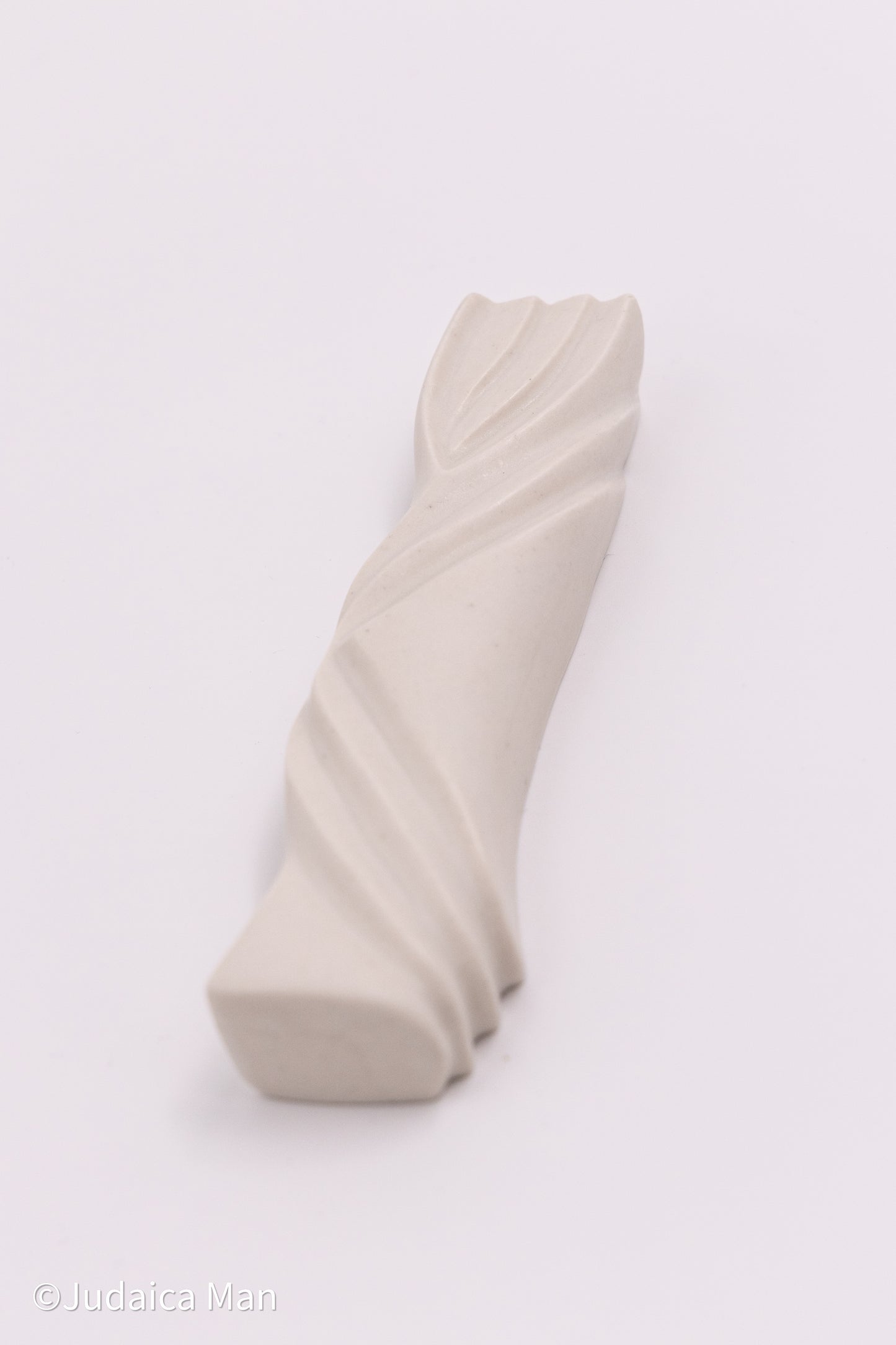 Ceramic mezuzah case "Kalah- Bride" white color