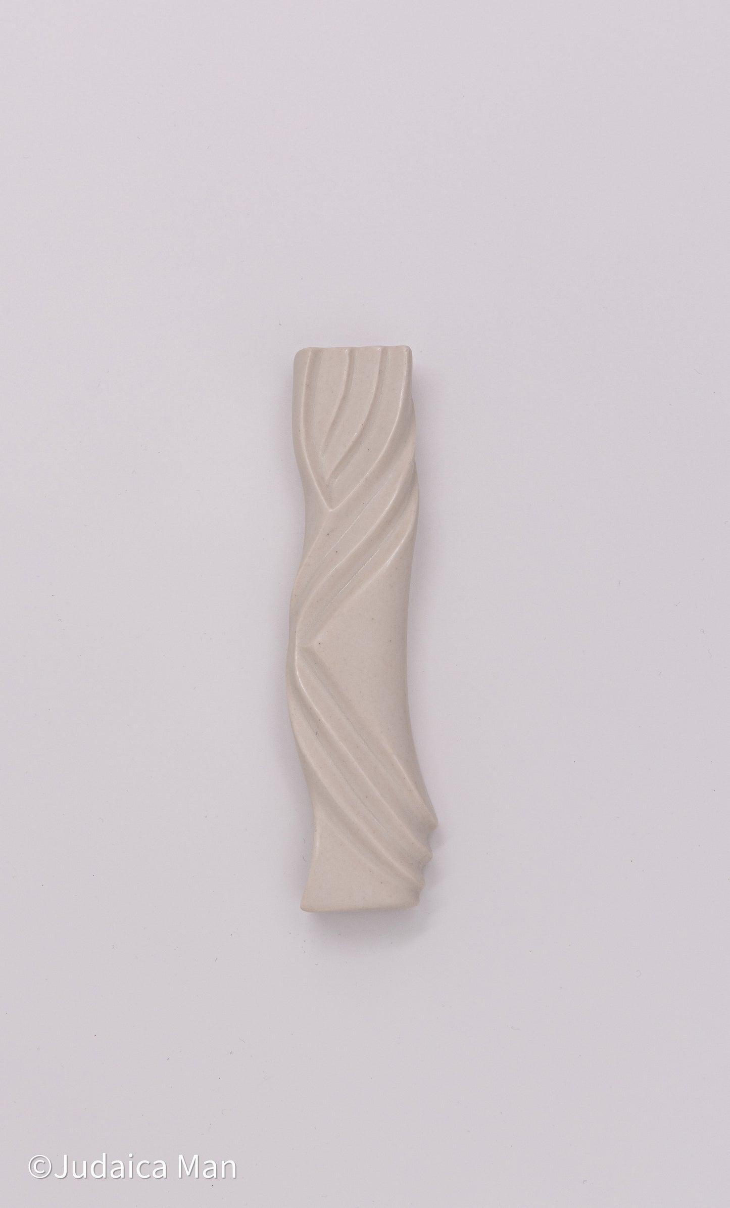 Ceramic mezuzah case "Kalah- Bride" white color