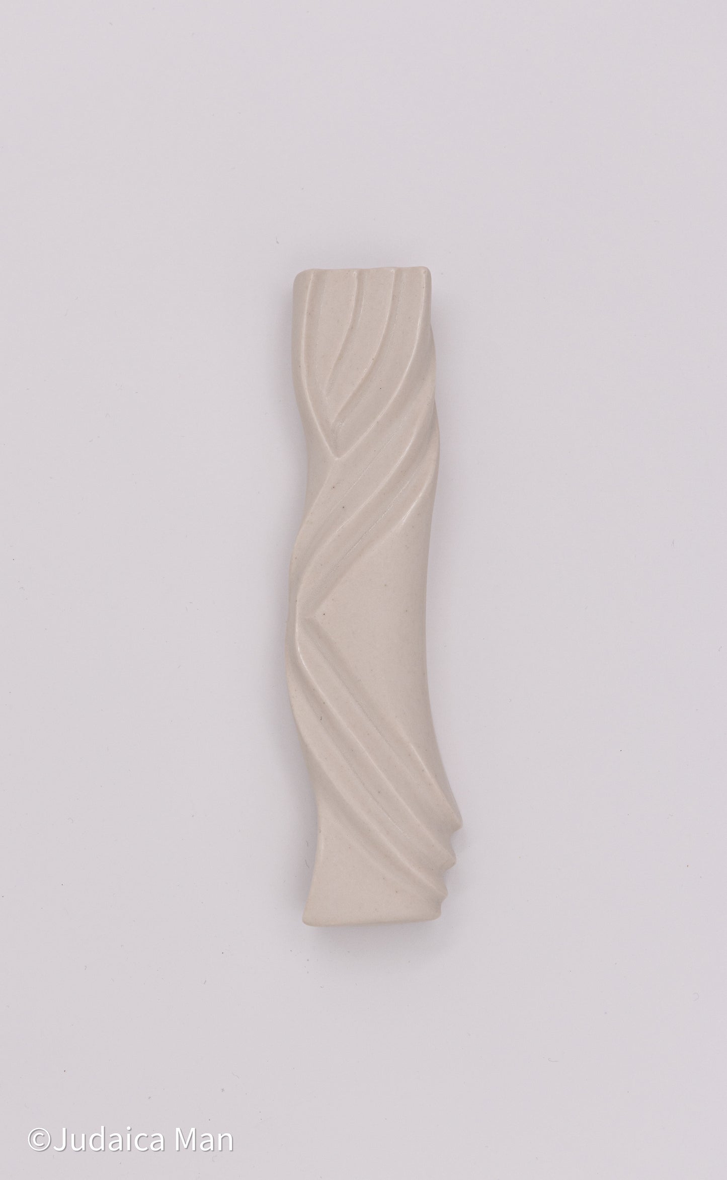 Ceramic mezuzah case "Kalah- Bride" white color