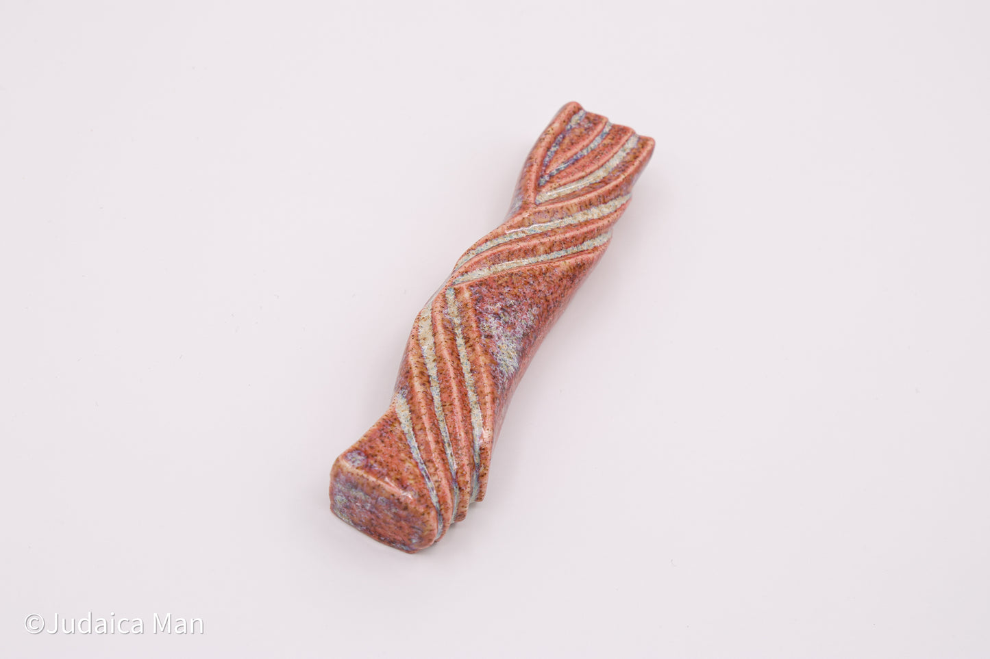 Ceramic mezuzah case "Kalah- Bride" peach color