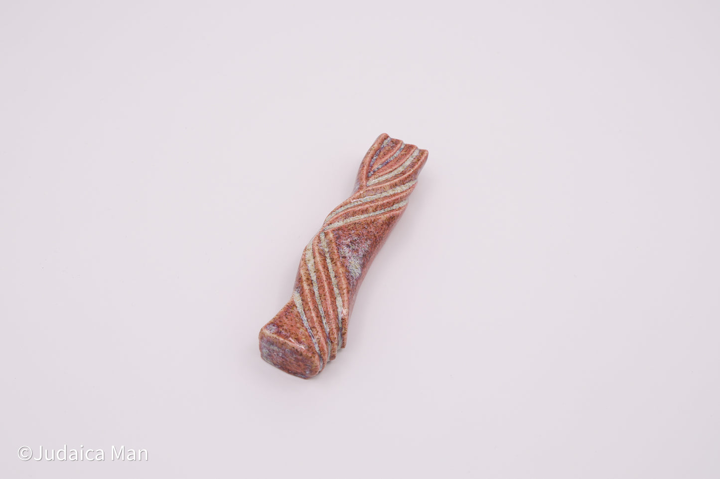 Ceramic mezuzah case "Kalah- Bride" peach color