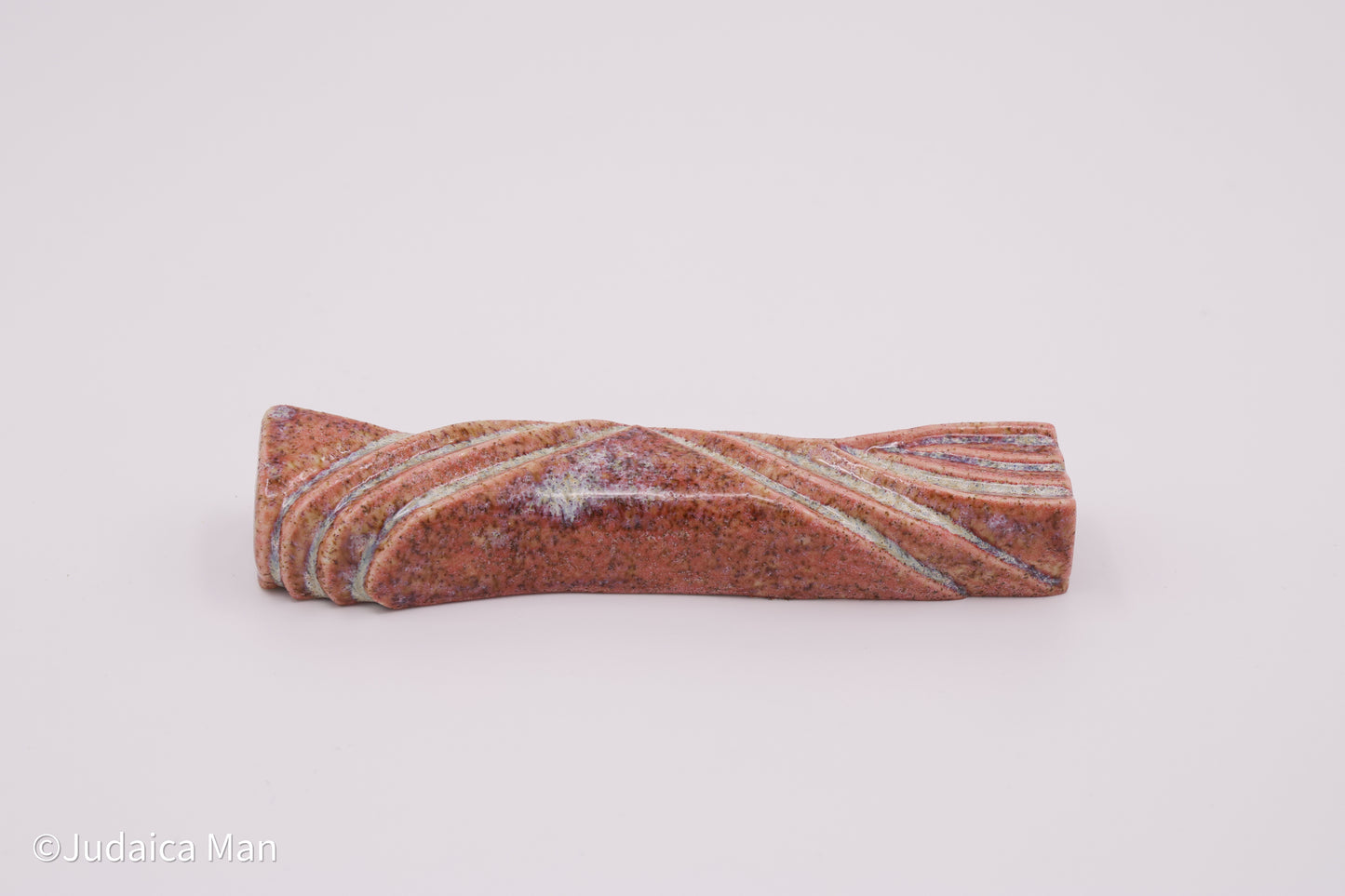 Ceramic mezuzah case "Kalah- Bride" peach color