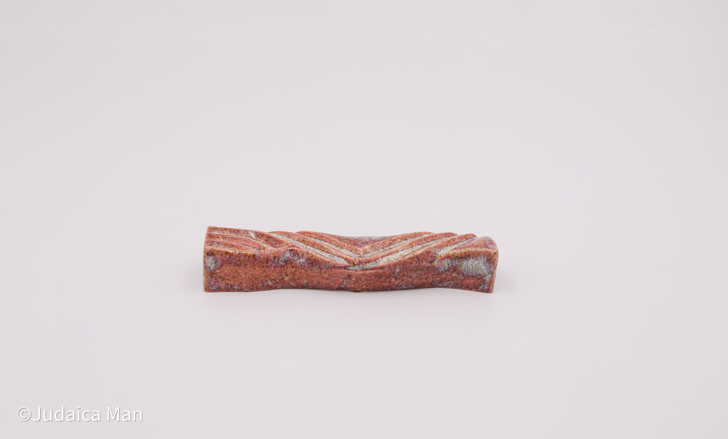 Ceramic mezuzah case "Kalah- Bride" peach color