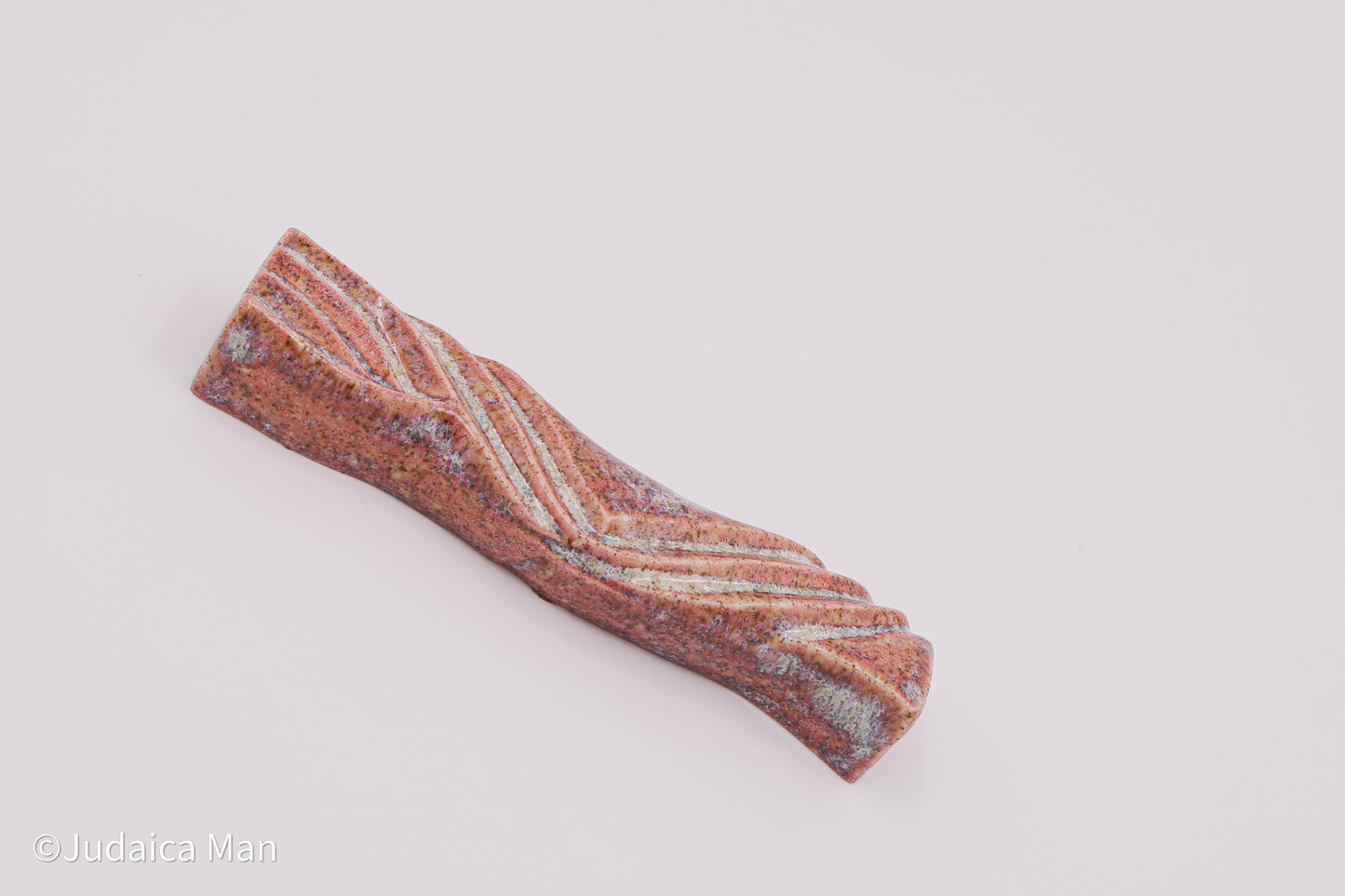 Ceramic mezuzah case "Kalah- Bride" peach color