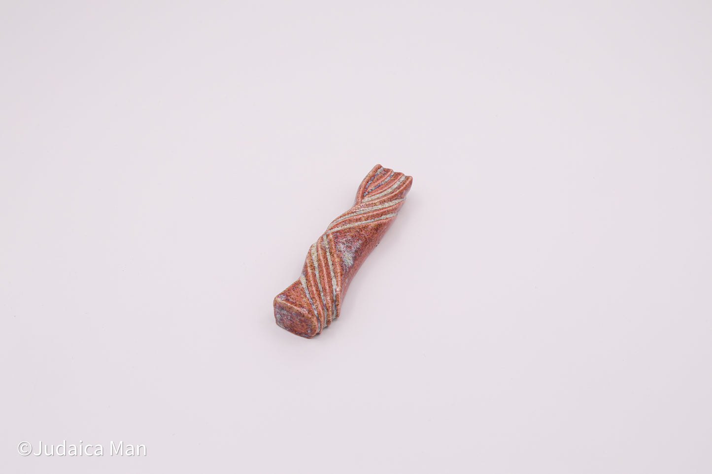 Ceramic mezuzah case "Kalah- Bride" peach color