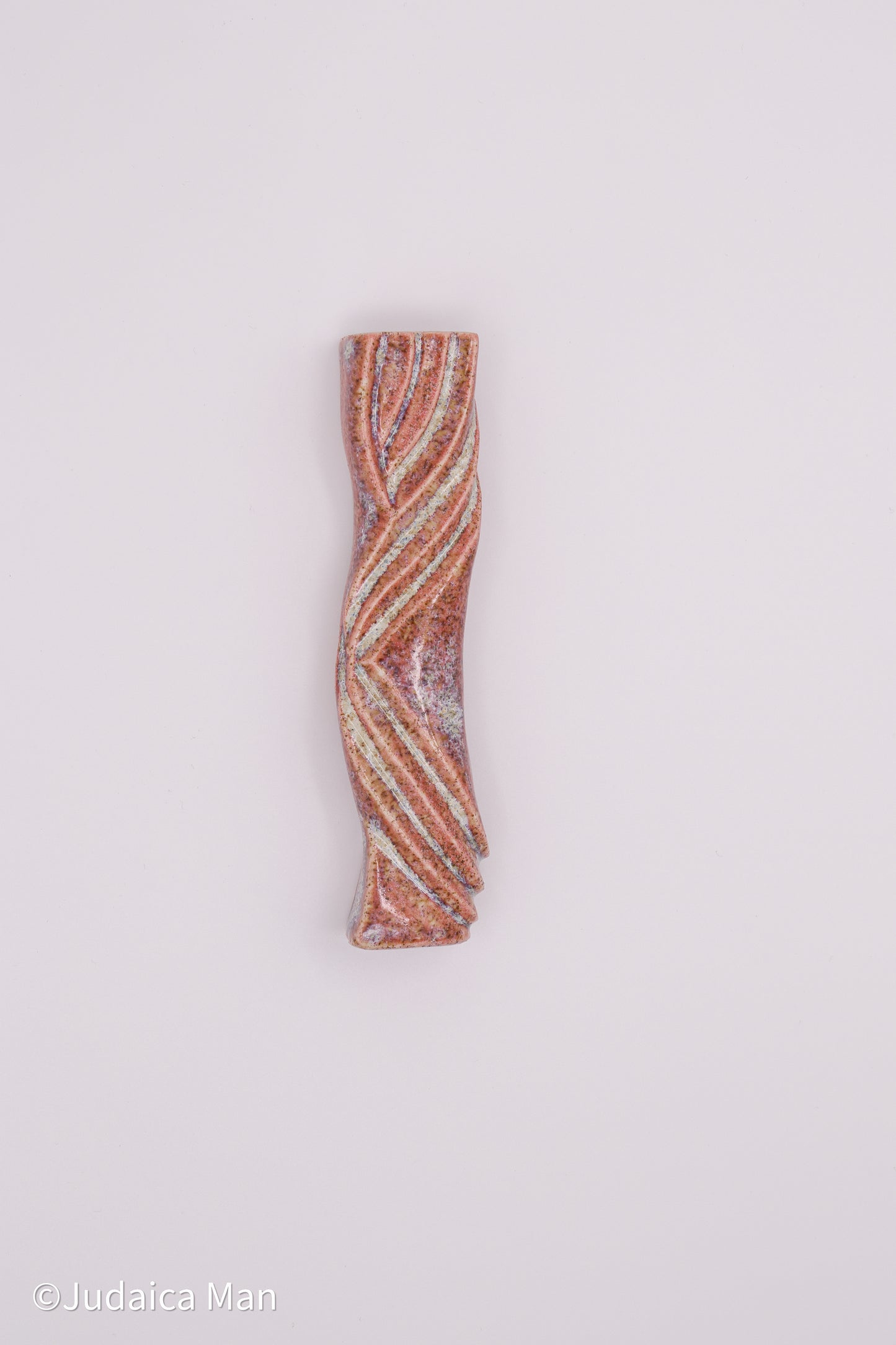 Ceramic mezuzah case "Kalah- Bride" peach color