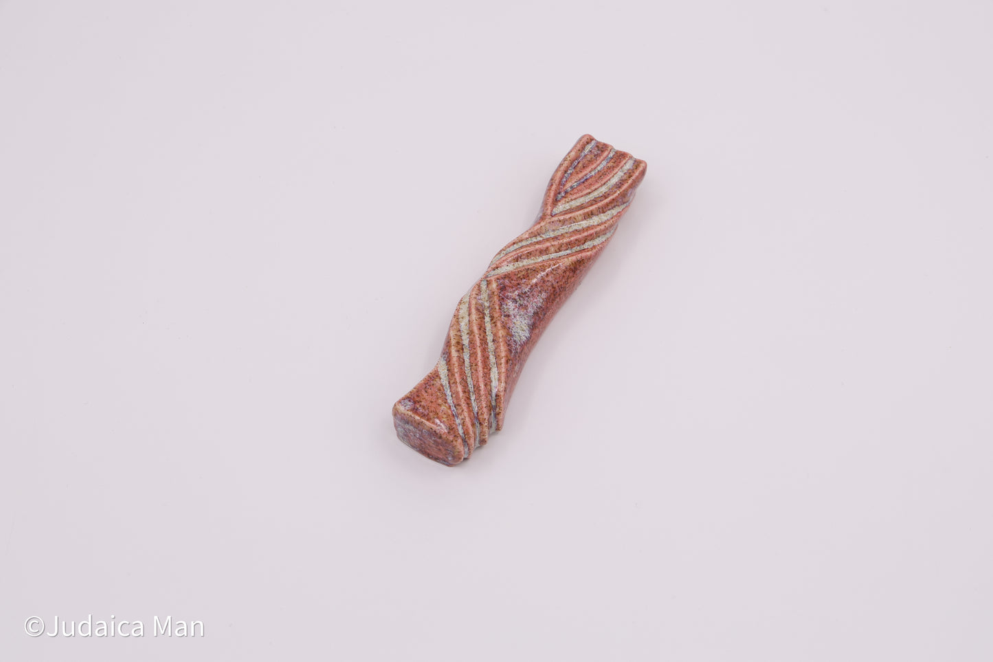 Ceramic mezuzah case "Kalah- Bride" peach color