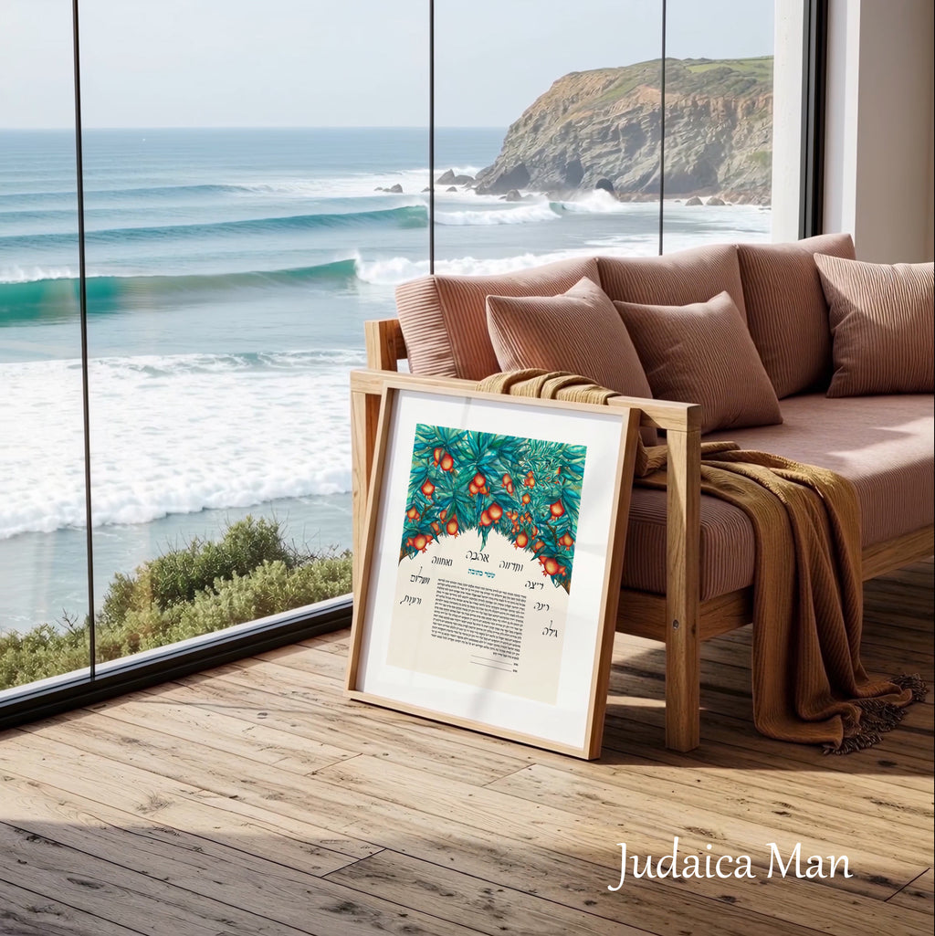 Ketubah for jewish wedding "8 blessings"