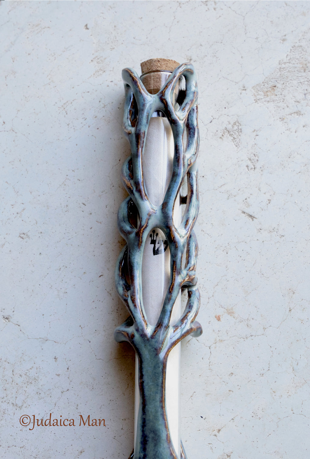 Ceramic mezuzah "Tree of life" unique piece handmade