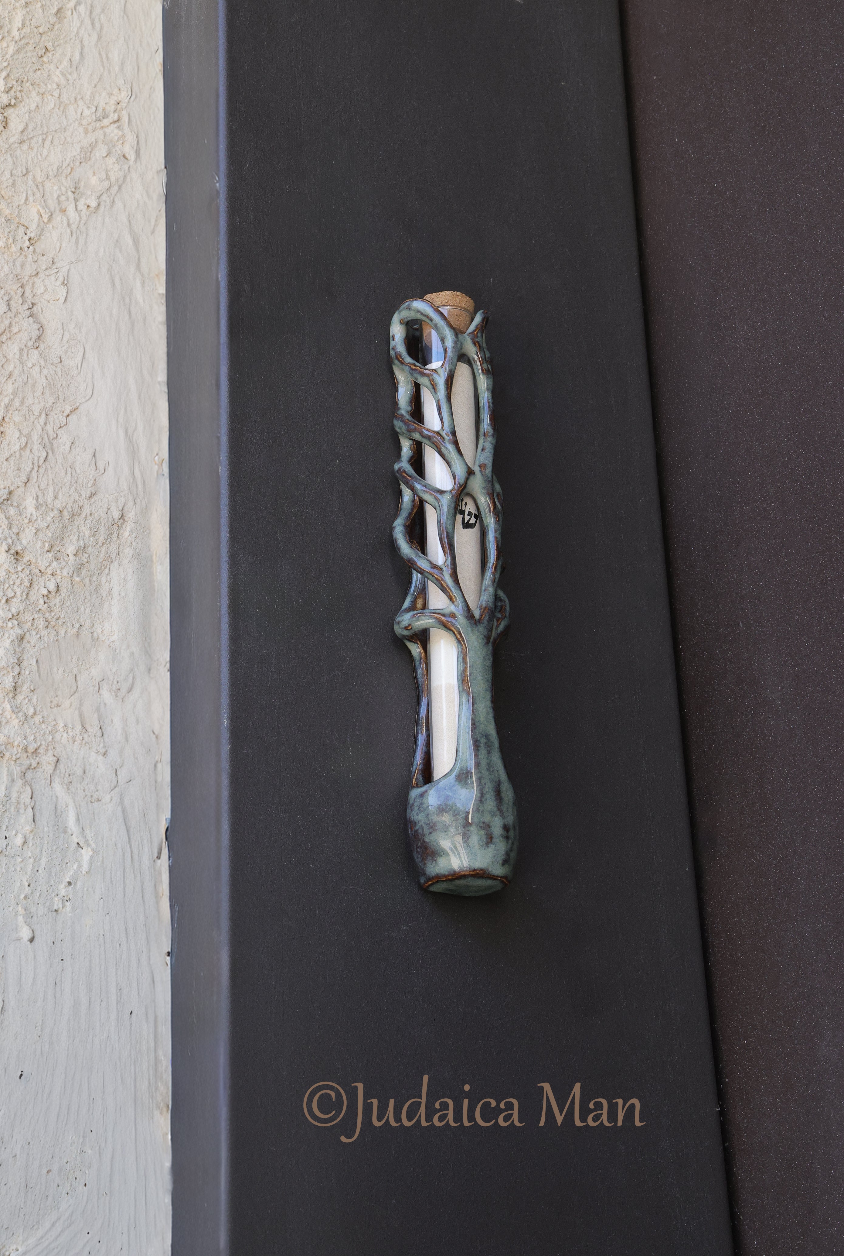 Ceramic mezuzah "Tree of life" unique piece handmade