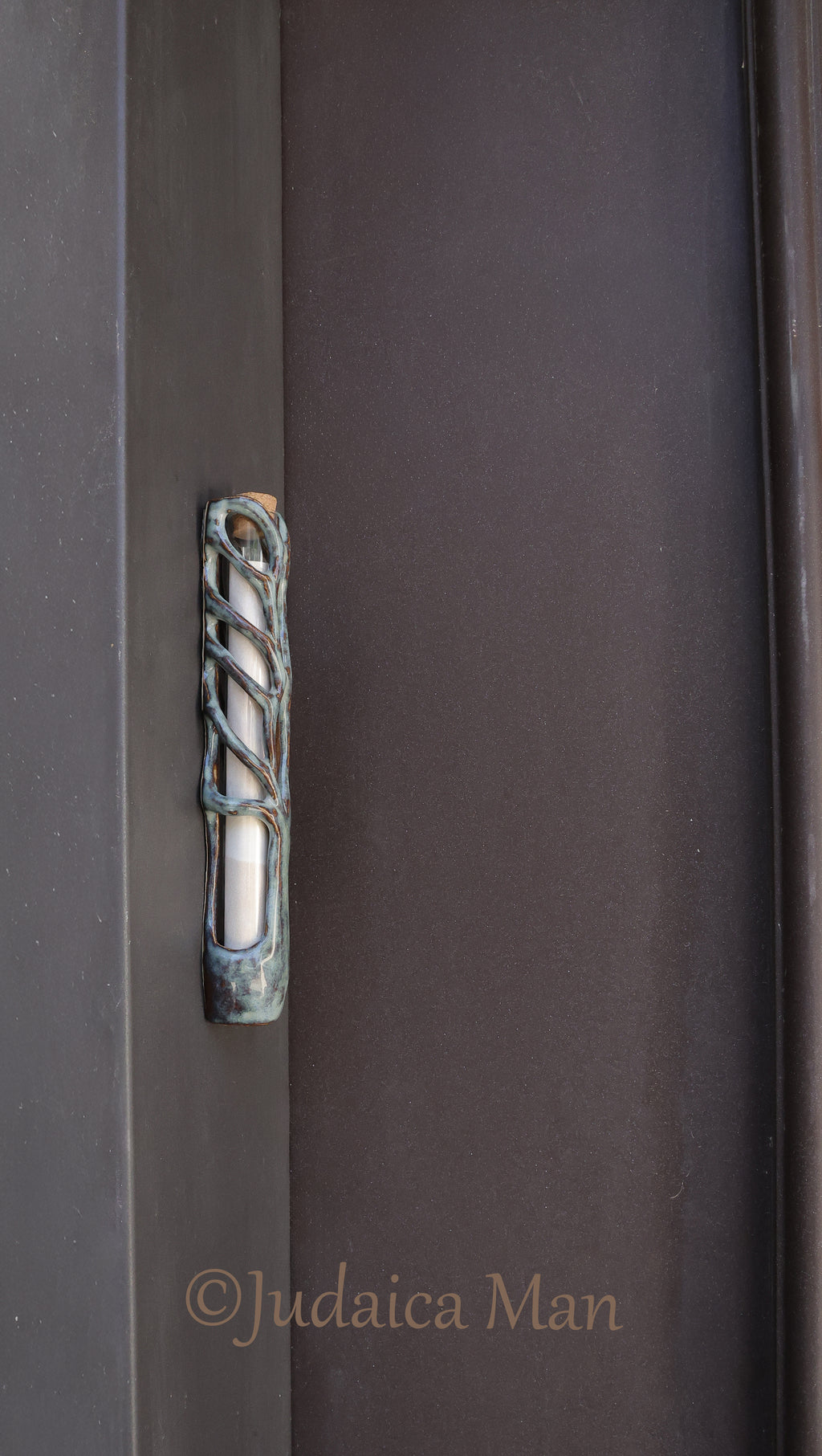 Ceramic mezuzah "Tree of life" unique piece handmade