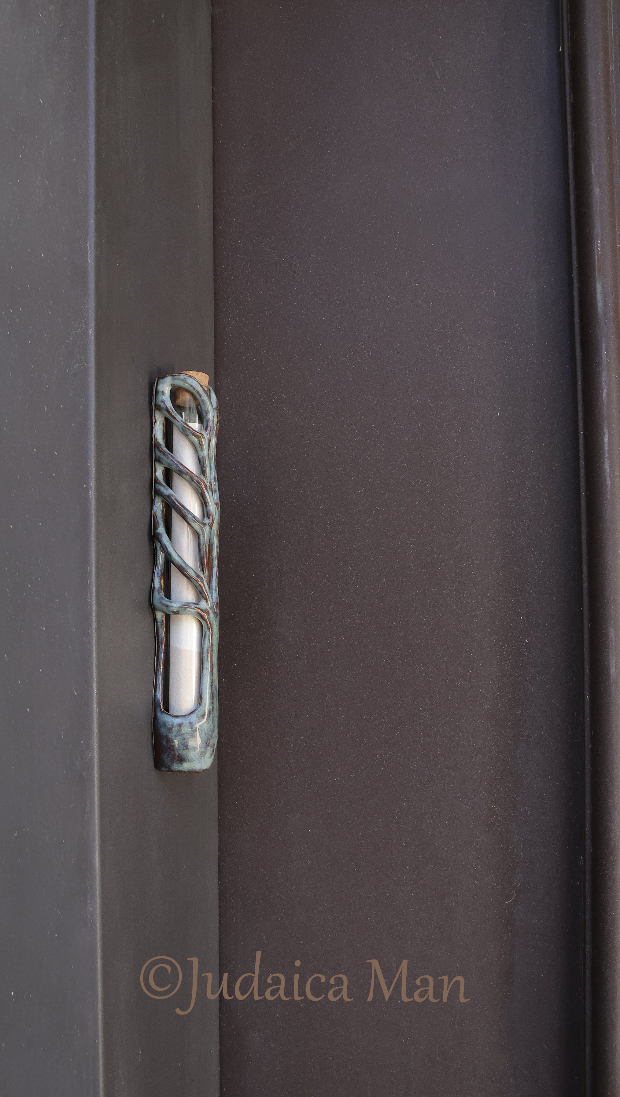 Ceramic mezuzah "Tree of life" unique piece handmade