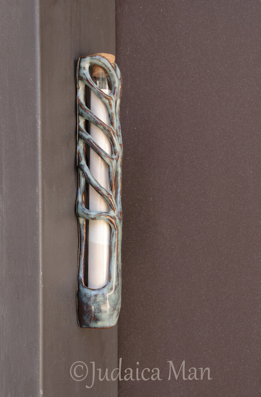 Ceramic mezuzah "Tree of life" unique piece handmade
