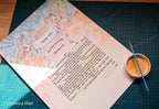 Ketubah "Smashing the glass" vitrage - Hand painted with gold 24 K