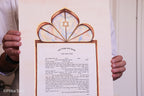Ketubah "Mishkan" vitrage - Hand painted with gold 24 K