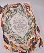Ketubah Jewish floral wedding  "Four seasons"  with gold leaf