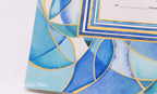 Ketubah "AM ISRAEL HAI" vitrage - Hand painted with gold