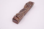Ceramic mezuzah case "Sun Shin" brown shiny color