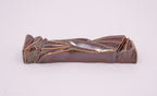 Ceramic mezuzah case "Sun Shin" brown shiny color