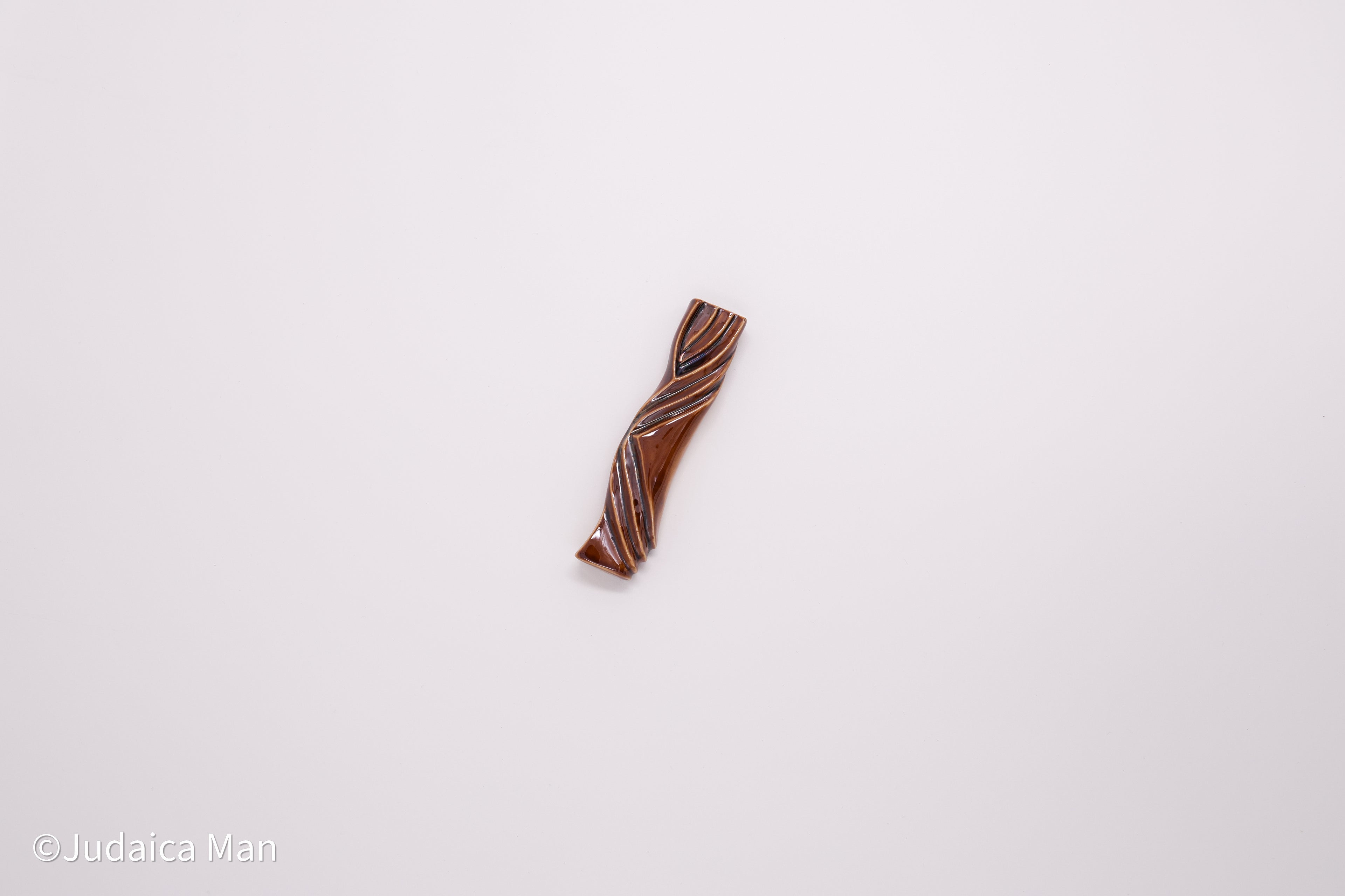 Ceramic mezuzah case "Kalah- Bride" brown color
