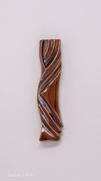 Set of 3 Ceramic mezuzah case "Kalah"+ "Shema"+ "Sun shin"  brown shiny color 15% off