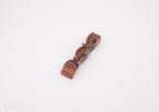 Ceramic mezuzah case "Shema" brown shiny color