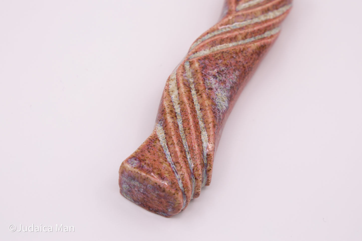 Ceramic mezuzah case "Kalah- Bride" peach color