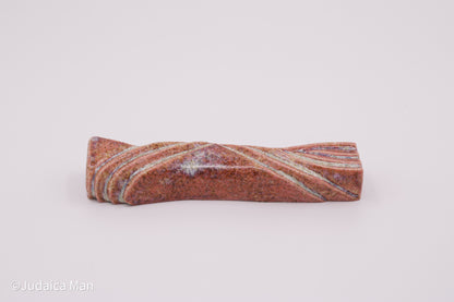 Ceramic mezuzah case "Kalah- Bride" peach color