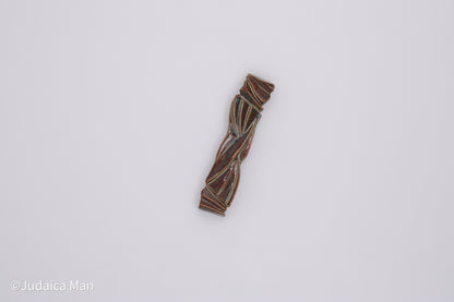Ceramic mezuzah case "Sun Shin" marine blue color