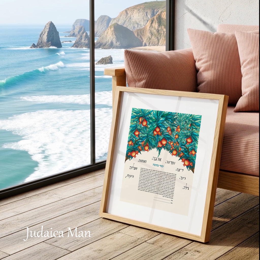 Ketubah for jewish wedding "8 blessings"