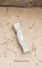 Ceramic mezuzah case "Kalah- Bride" pearl color