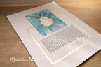 Ketubah "Hamsa in blue" with Gold 24K or imitation gilding