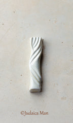 Ceramic mezuzah case "Kalah- Bride" pearl color