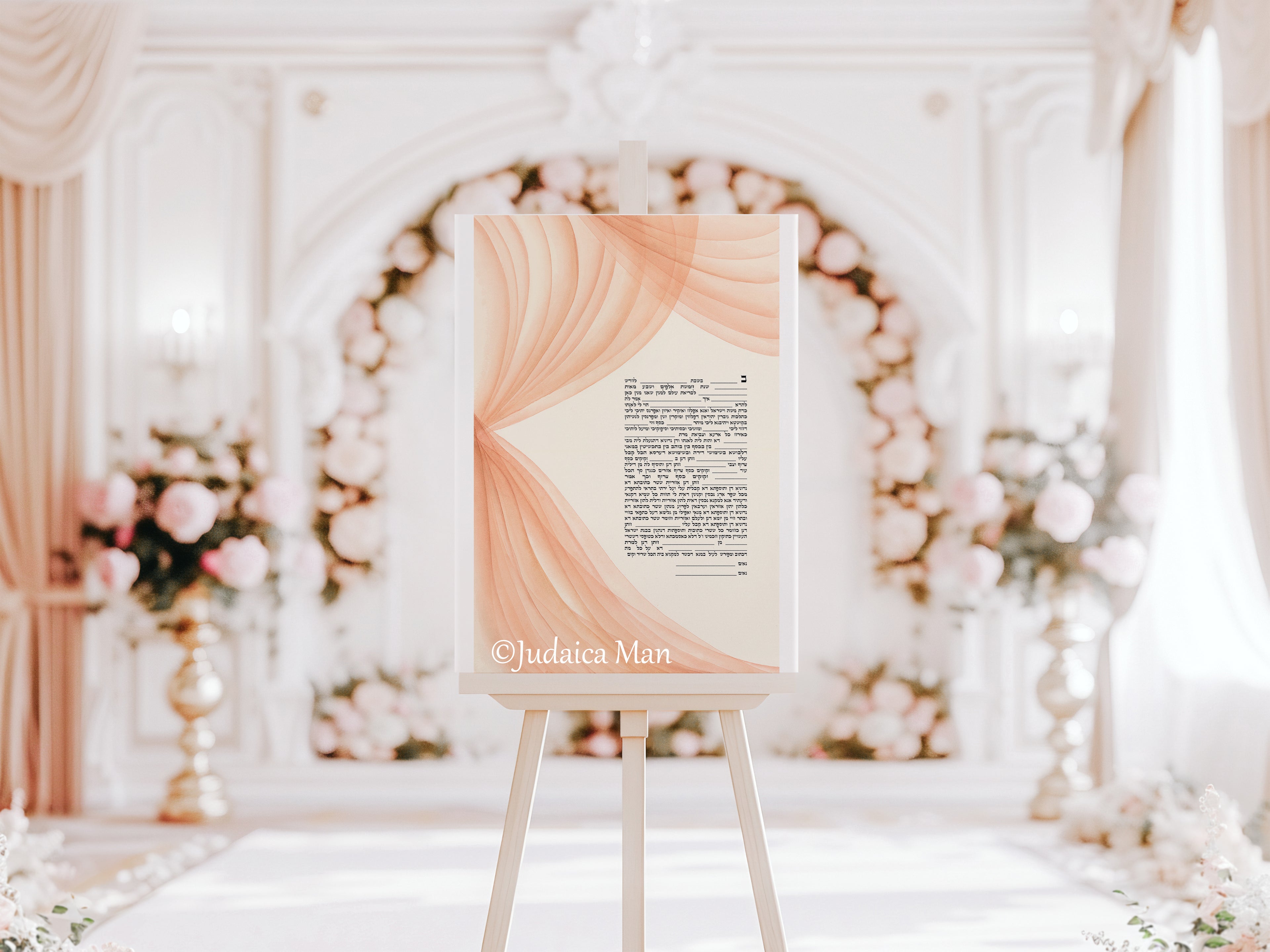 Ketubah "Tahara" - Hand painted or print option with gold 24 K
