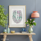 Modern Woman of valor- Eshet Chayil אשת חיל handmade calligraphy with watercolor painting