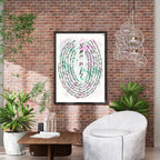 Modern Woman of valor- Eshet Chayil אשת חיל handmade calligraphy with watercolor painting