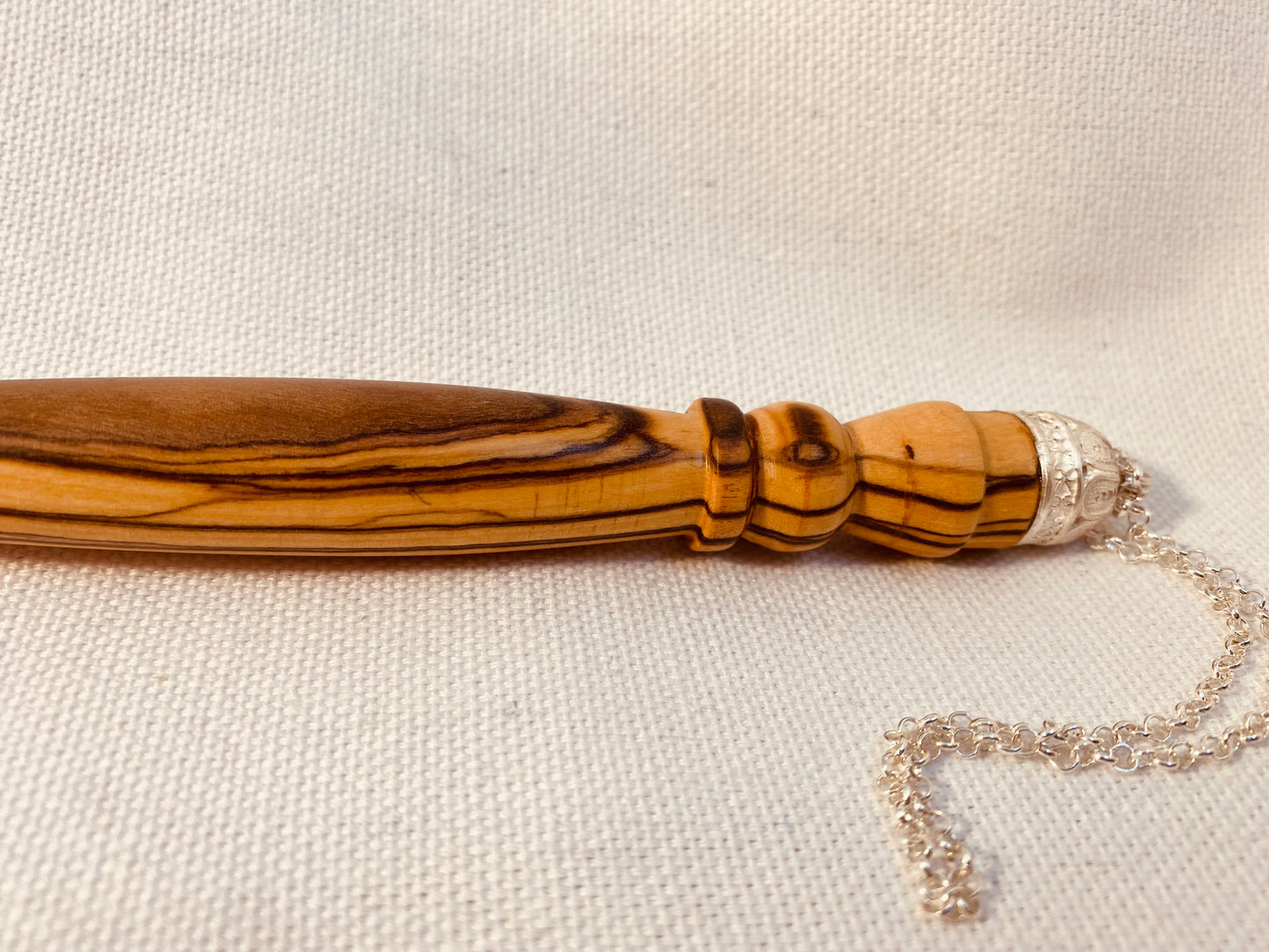 Torah Pointer for Torah case - Yad for Sefer Torah from Olive wood and silver with personalization