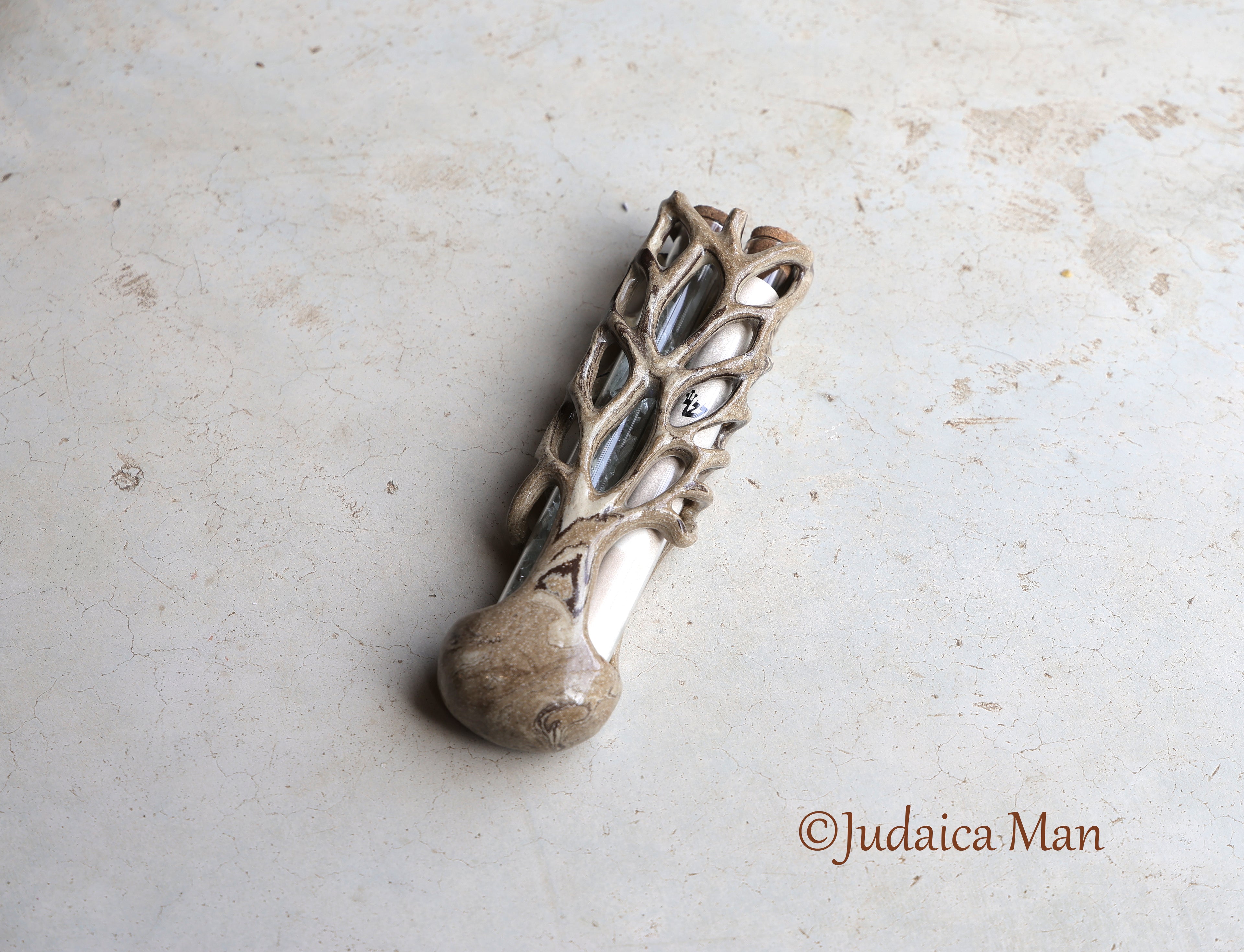 Wedding ceramic mezuzah "Tree of life" unique piece handmade