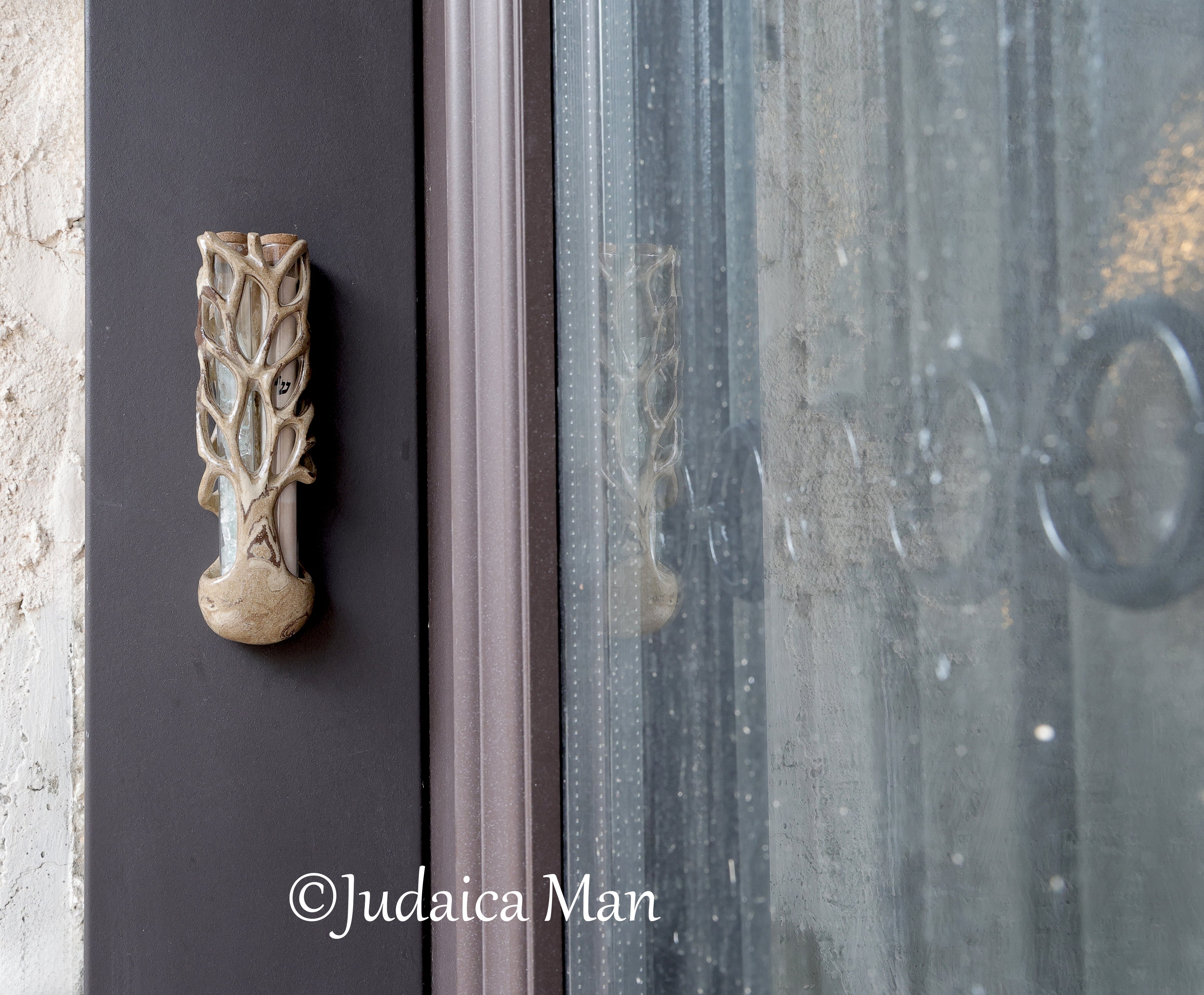 Wedding ceramic mezuzah "Tree of life" unique piece handmade