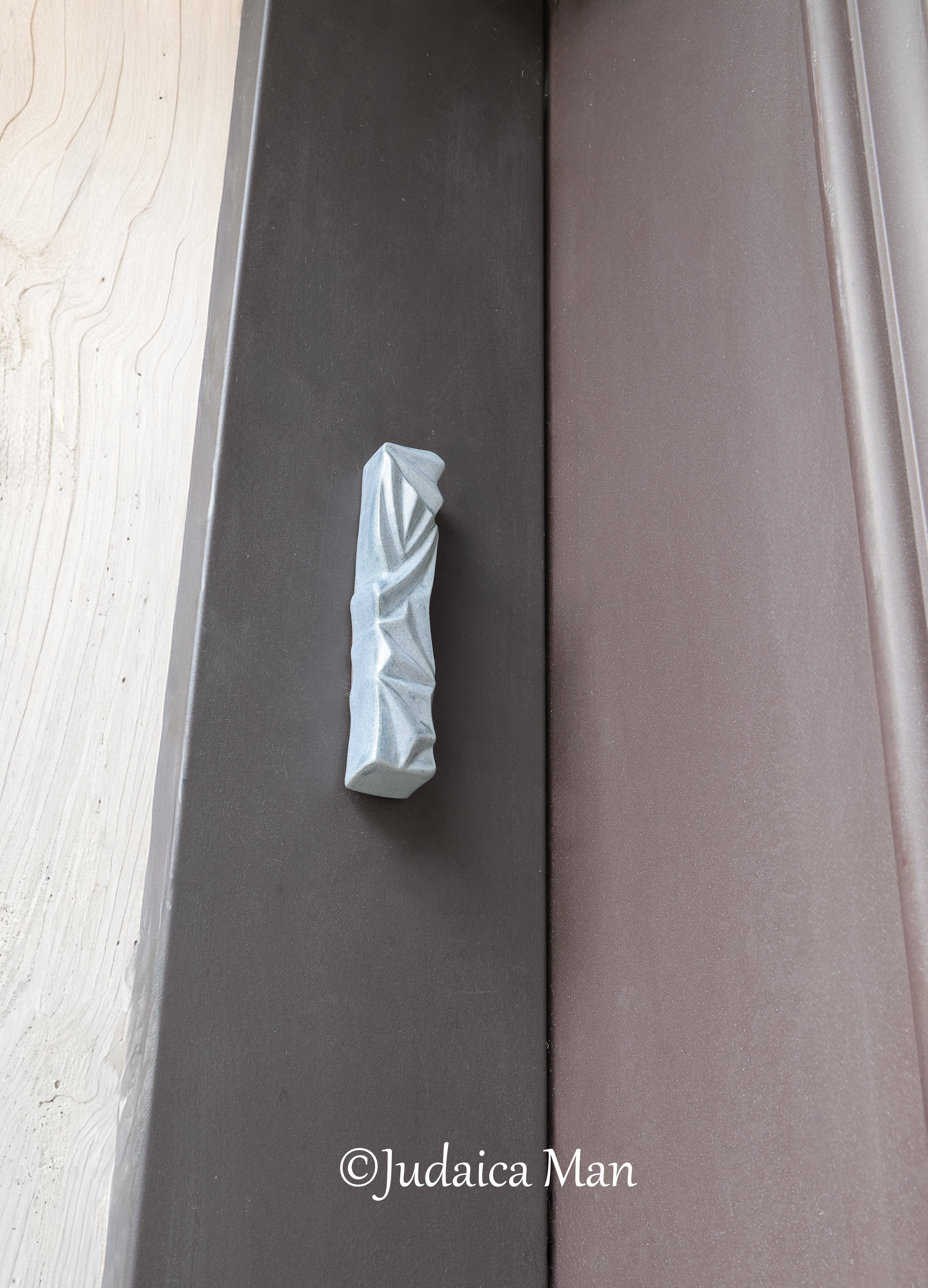 Ceramic mezuzah  "Diamond" Blue stone color 2 sizes