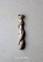 Ceramic mezuzah case "Tree of life"with glass tube