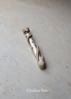 Ceramic mezuzah case "Tree of life"with glass tube