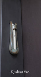 Ceramic mezuzah "Harp"- Brown color