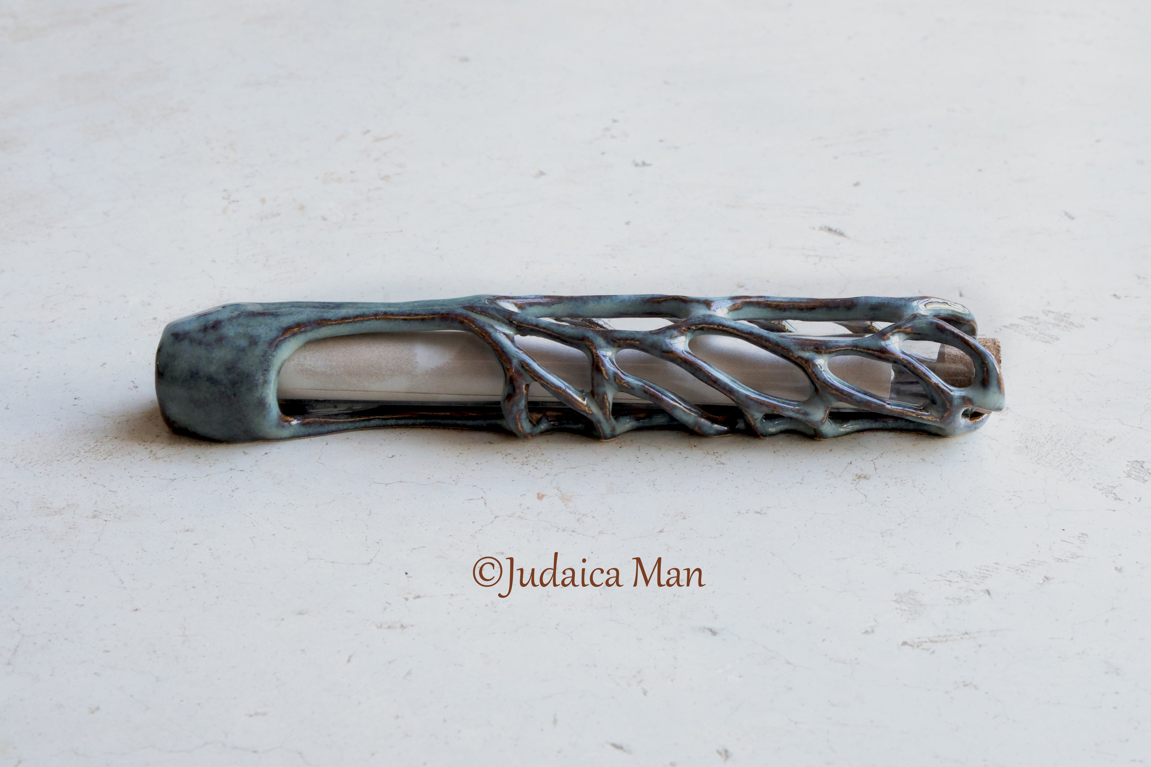 Ceramic mezuzah "Tree of life" unique piece handmade