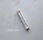 Ceramic mezuzah case with glass tube white color