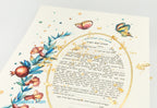 Jewish wedding ketubah "Pomegranates flowers"