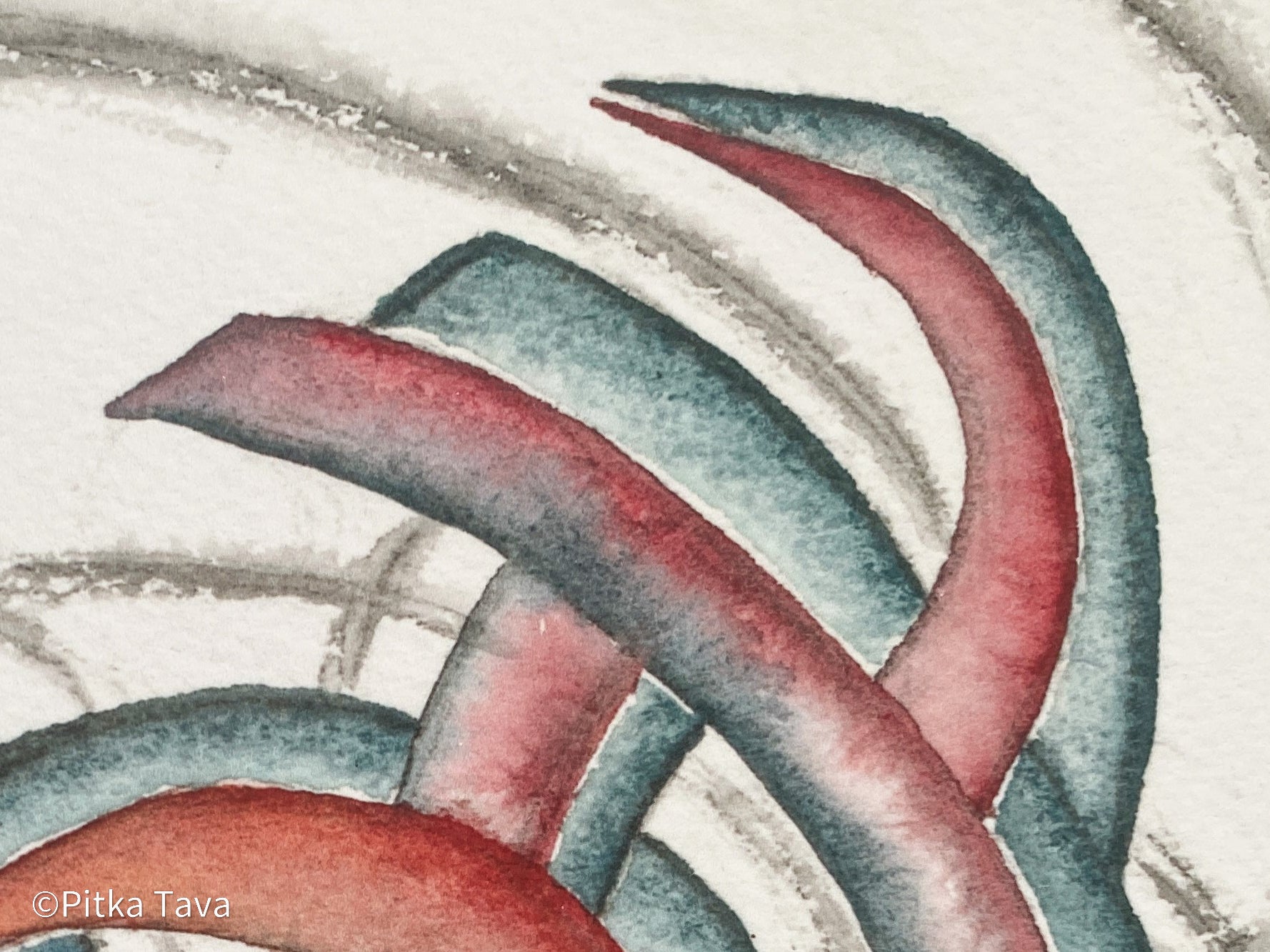 Hebrew watercolor calligraphy"AHAVA"