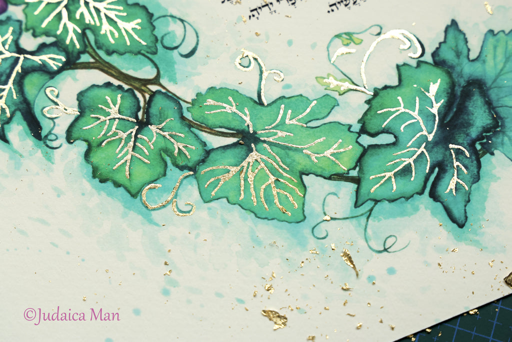 Eshet Chayil - Woman of valor "Abundance" Handmade gilding with Gold leaf