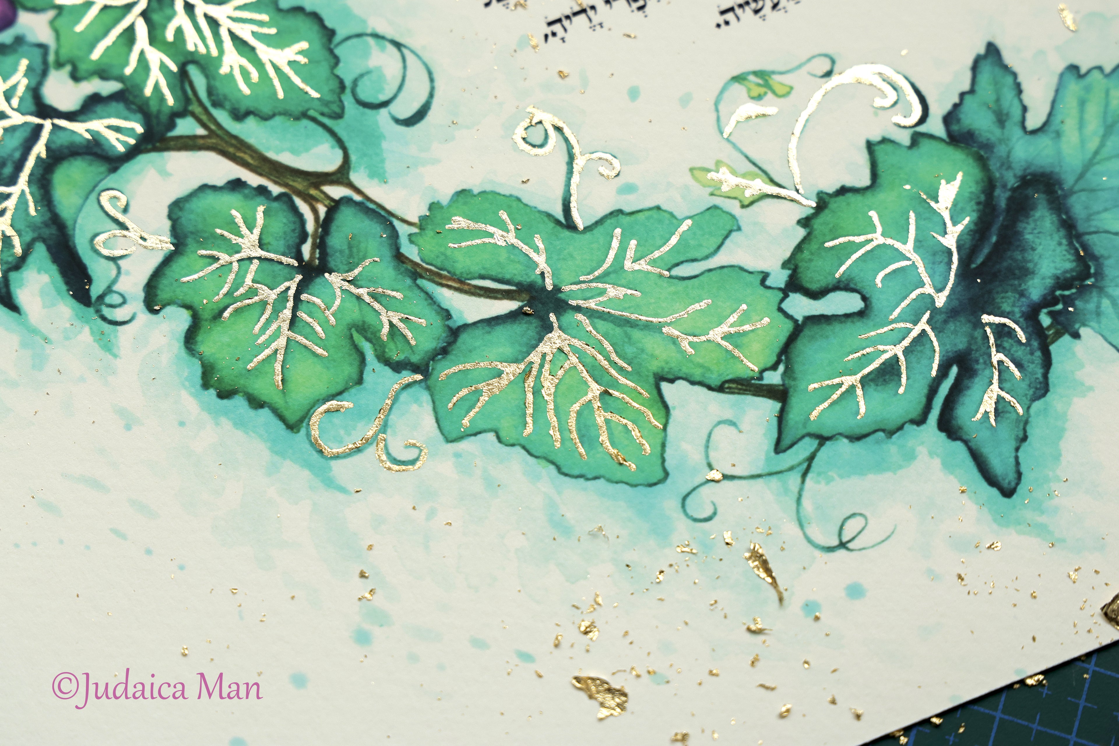 Eshet Chayil - Woman of valor "Abundance" Handmade gilding with Gold leaf