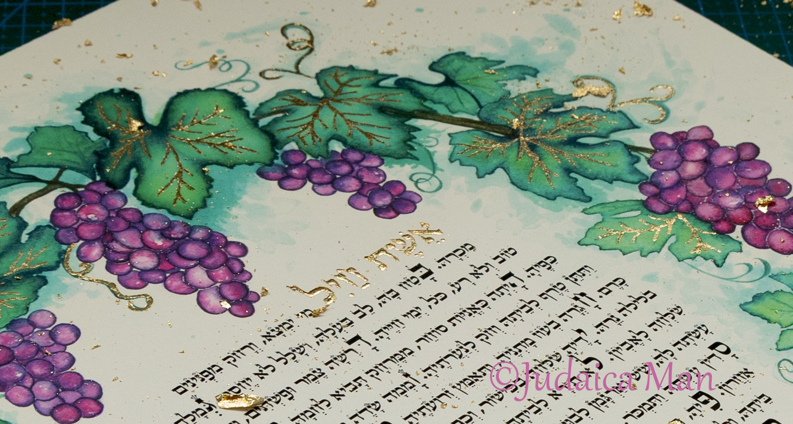 Eshet Chayil - Woman of valor "Abundance" Handmade gilding with Gold leaf